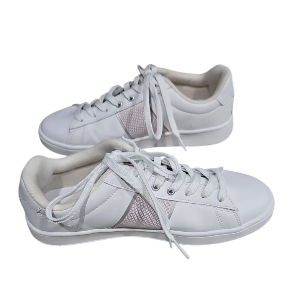 K-Swiss Tennis Shoes/Sneakers Women's Size 9 Leather White/Pink Accent EUC - Picture 12 of 13